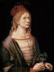 Selbstporträt mit einer Distel, 1493